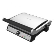 Cecotec Rock\'n Grill 2400 Parrilla Electrica 2400W - Placa Superior Flotante - Revestimiento de Piedra Rockstone - Regulador de Temperatura - Apertura 180º - Superficie 28,5x22,5 cm