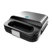 Cecotec RocknToast 4 in 1 Sandwichera 1000W - Capacidad para 2 Sandwiches - 4 Placas Intercambiables con Revestimiento de Piedra RockStone - Acabados en Acero Inoxidable