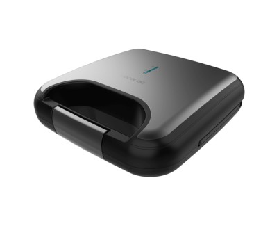 Cecotec RocknToast Combo Sandwichera 3 en 1 - 800W - Revestimiento Antiadherente - Placas Intercambiables - Acabados en Acero Inoxidable - Tacto Frio en Asa - Indicador Luminoso - Color Negro