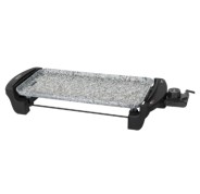 Cecotec Rock&Water 2000 Plancha Electrica 1800W - Revestimiento de Piedra Rockstone - Termostato Regulable - Amplia Superficie de Cocinado - Cajetin Recogegrasas