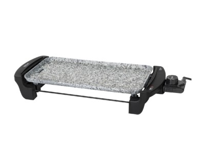 Cecotec Rock&Water 2000 Plancha Electrica 1800W - Revestimiento de Piedra Rockstone - Termostato Regulable - Amplia Superficie de Cocinado - Cajetin Recogegrasas