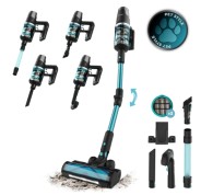 Cecotec Rockstar 9500 Lunar Pet Flex Aspirador de Escoba Vertical - 780W - Autonomia 90min - Succion 30kPa - Luz LED - Pantalla - Incluye Accesorios - Ideal para Mascotas - Color Negro y Azul