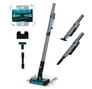 Cecotec Scoba 2100 Twice Aspiradora de Escoba Vertical 2 en 1 - 210W - 20KPa de Succion - Ultraligero - Autonomia hasta 45min - Accesorios Multifuncion - Modos Eco y Turbo - Color Gris y Negro