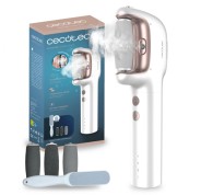 Cecotec SkinCare Steam Silky Lima Electrica para Pies - Funcion Vapor Ajustable - 3 Cabezales Extraibles - Uso Inalambrico - IPX7 - Rascador Adicional - Deposito Imantado - Color Blanco y Rosa