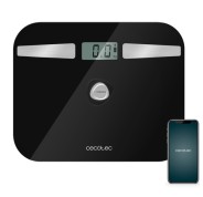 Cecotec Surface Precision 10200 Smart Healthy Black Bascula Corporal hasta 180kg - Energia sin Pilas - Bluetooth - 4 Sensores - Cristal Templado - Patas Antideslizantes - Autoapagado - Color Negro