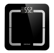Cecotec Surface Precision 9500 Smart Healthy Bascula Corporal - Bluetooth - Pantalla LCD - Acero Inoxidable - Vidrio Templado - Soporta hasta 180kg - 310x310mm - Color Negro
