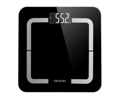 Cecotec Surface Precision 9500 Smart Healthy Bascula Corporal - Bluetooth - Pantalla LCD - Acero Inoxidable - Vidrio Templado - Soporta hasta 180kg - 310x310mm - Color Negro