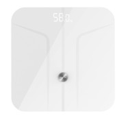 Cecotec Surface Precision 970 Smart Healthy Bascula Corporal - Bluetooth - Pantalla LED - Vidrio Templado - Medicion de Bioimpedancia - Soporta hasta 180kg - 278x278mm - Color Blanco