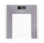 Cecotec Surface Precision Healthy Bascula Corporal hasta 180kg - Alta Precision - Pantalla LCD - Cristal Templado - Cinta Metrica - Autoapagado - Patas Antideslizantes - 300x300mm - Color Transparente