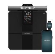 Cecotec Surface Precision HealthySmart Pro Bascula Corporal hasta 180kg - Analisis Corporal Completo - 25 Parametros - 8 Sensores - Pantalla LCD - Conexion Bluetooth - Color Negro