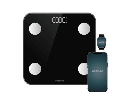 Cecotec Surface Precision Smart Bascula Corporal - Capacidad hasta 180kg - Autoencendido y Autoapagado - Medicion Precisa - Compacto - Ahorro Energetico - Facil de Usar - Color Negro