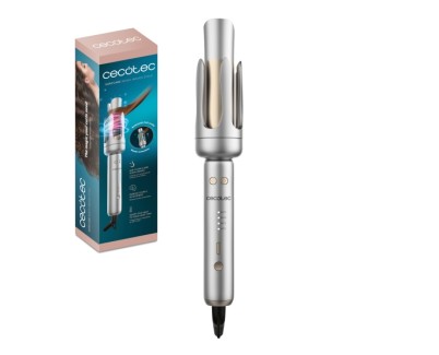 Cecotec SurfCare Magic Waves Style Rizador de 32mm - Rizos Suaves y Brillantes - Revestimiento Ceramica y Turmalina - 4 Temperaturas Ajustables - Punta Fria - Autoapagado - Cable Giratorio - Color Plata