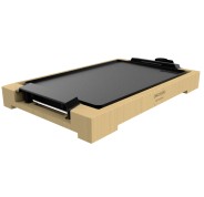 Cecotec Tasty and Grill 2000 Bamboo Plancha Electrica - 2000W - Estructura de Bambu - Antiadherente - Termostato Regulable - Apta para Lavavajillas - Incluye Espatula - 37.5x24.5cm - Color Madera Claro