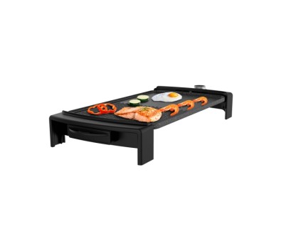 Cecotec Tasty and Grill 2500 RockWater MixGrill Plancha Electrica - 2150W - Antiadherente - Superficie Mixta - Termostato - Apto Lavavajillas - Bandeja Recogegrasas - Asas de Tacto Frio - Color Negro