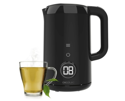 Cecotec Themosense 600 Touch Neo Hervidor de Agua Electrico de 1.7L - 2200W - Tactil - 7 Niveles - Acero Inoxidable - Funcion Mantenimiento de Calor - Base Giratoria 360&ordm; - Autoapagado - Color Negro