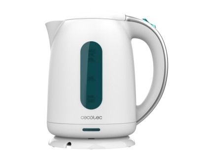 Cecotec Thermosense 180 White Hervidor de Agua de 1.7L - Potencia 2200W - Libre de BPA - Base 360&ordm; Independiente - Filtro Antical - Apagado Automatico - Color Blanco