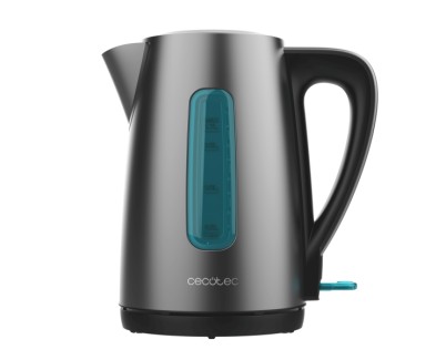 Cecotec Thermosense 210 Steel Hervidor de Agua de 1.7L - Potencia 2200W - Base 360&ordm; - Acero Inoxidable - Color Gris Oscuro
