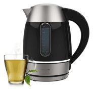 Cecotec Thermosense 400 VisionLight Hervidor de Agua Electrico - 2200W - Capacidad de 1.7L - Tactil - 7 Niveles - Acero Inoxidable - Mantenimiento de Calor - Autoapagado - Base 360º - Color Negro