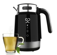 Cecotec ThermoSense 600 Touch Black Hervidor de Agua Electrico - 2200W - Capacidad 1.7L - Acero Inoxidable - Libre de BPA - Pantalla Tactil - Ajuste de Temperatura - Apagado Automatico - Color Negro