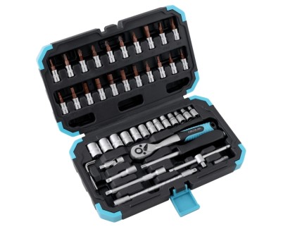 Cecotec ToolBox KRK 2200 Juego de Herramientas - 46 Piezas - Incluye Accesorios - Color Negro