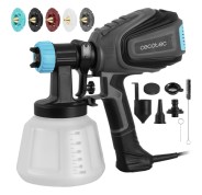 Cecotec TotalPaint 750 Pistola de Pintura - 700W - Deposito 1200ml - Control de Caudal hasta 1200Ml/min - Incluye Accesorios - Color Negro y Azul
