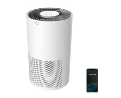 Cecotec TotalPure 2000 Connected Purificador de Aire - 50W - Control Wi-Fi y Tactil - Cobertura hasta 50m3 - 3 Etapas de Filtrado - Sensor Pm 2.5 - Funcionamiento Silencioso - Color Blanco
