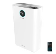 Cecotec TotalPure 2500 Connected Purificador de Aire - Potencia de 20W - Filtro de 3 Etapas - Cobertura hasta 65m3 - Control WiFi - Silencioso 54dB - Pantalla LED - Modo Noche - Color Blanco