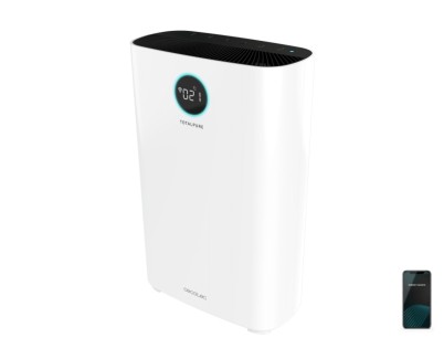 Cecotec TotalPure 7500 Connected Purificador de Aire - 60W - Control Wi-Fi y Tactil - Cobertura hasta 200m3 - Sensor de Calidad Del Aire - Silencioso 68dB - Modo Noche y Temporizador - Color Blanco