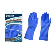 Cegasa Guantes de Latex Talla M 7-7 1/2 - Aptos para Manipulacion de Alimentos - Color Azul