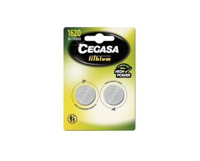 Cegasa Lithium CR1620 Pack de 2 Pilas 3V