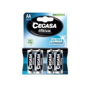Cegasa Lithium Pack de 4 Pilas de Litio AA FR6 1.5V