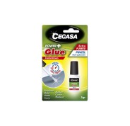 Cegasa Power Glue Pegamento Instantaneo con Pincel 5gr - Pegamento Fuerte - Color Transparente
