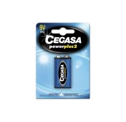 Cegasa Power Plus 2 Pack de 1 Pila 6F22 9V - Pila Salina para Aparatos de Bajo Consumo