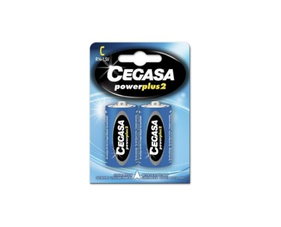 Cegasa Power Plus 2 Pack de 2 Pilas R14 C - Pilas Salinas para Aparatos de Bajo Consumo
