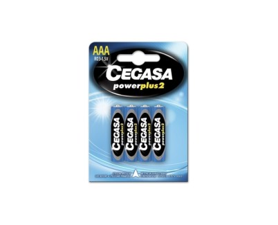 Cegasa Power Plus 2 Pack de 4 Pilas R03 AAA - Pilas Salinas para Aparatos de Bajo Consumo