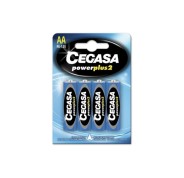 Cegasa Power Plus 2 Pack de 4 Pilas R6 AA - Pilas Salinas para Aparatos de Bajo Consumo