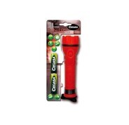 Cegasa Profesional Linterna de 3 LED - Cuerpo de Goma Antideslizante - Resistente a Golpes y Humedad - Funciona con 2 Pilas LR6 (Incluidas)