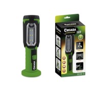 Cegasa Profesional Linterna LED - 3 Paneles LED y Frontal - 3 Modos de Iluminacion - Funciona con 3 Pilas AAA (No Incluidas) - Color Negro/Verde