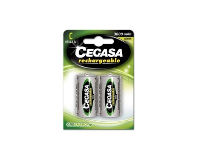 Cegasa Rechargeable Pack de 2 Pilas Recargables HR14 C 3000mAh