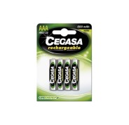 Cegasa Rechargeable Pack de 4 Pilas Recargables AAA HR03 800mAh