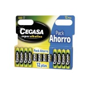 Cegasa Super Alcaline Pack de 12 Pilas LR03 AAA - Alta Tecnologia - Fiabilidad - Elevado Rendimiento - Maximas Prestaciones