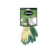 Cegasa Viking Guantes de Trabajo Anticortes Talla 8 - Fabricados en Algodon con Recubimiento de Latex Rugoso en Palma y Dedos - Color Verde