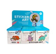 Comansi Display Sticker Art Basic 18 Unidades - Pegatinas Creativas para Ventanas  - Manualidades Infantiles - Surtido Temático