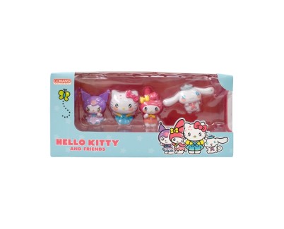 Comansi Set Hello Kitty & Friends Colección Completa - 4 Figuras - Diseño Kawaii - Hello Kitty, My Melody, Kuromi y Cinnamoroll