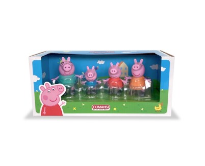 Comansi Set Peppa Pig Family 4 Figuras - Diseño Infantil - Regalo Niños - Peppa Pig, George, Mommy Pig y Daddy Pig