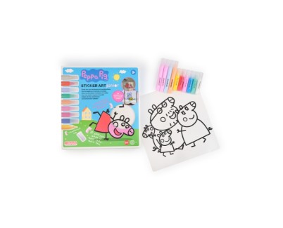 Comansi Sticker Art Junior Peppa Pig&nbsp;- Pegatinas Creativas para Ventanas &nbsp;- Manualidades Infantiles - Surtido Tem&aacute;tico