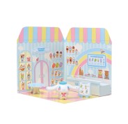 Comansi Sticker House Cinnamoroll Ice Cream Parlour - Incluye Figura - Stickers Lavables -  Escenario Adorable - Juego Creativo