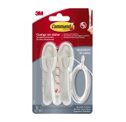 Command Organizador de Cables - Fijacion en Superficie - Color Blanco