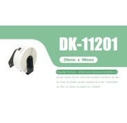 Compatible Brother DK11201 - Etiquetas Precortadas de Direccion - 29x90 mm - 400 Unidades - Texto negro sobre fondo blanco