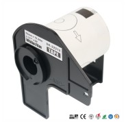 Compatible Brother DK22212 - Etiquetas de Tamaño personalizado - Ancho 62mm x 15,24 metros - Texto negro sobre fondo blanco
